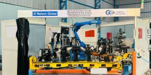 Muffler Robotic Welding Cell Fixture