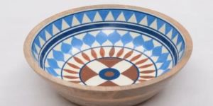 WOODEN ENAMEL SALAD BOWL