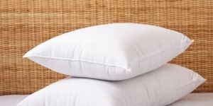 Plain White Rectangular Bed Pillow