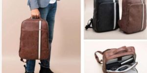 Leather Laptop Backpack