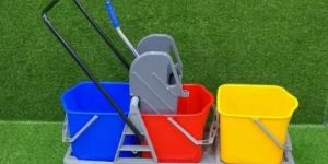 Triple Bucket Wringer Trolley