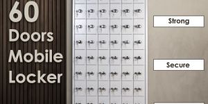 60 Door Rectangular Key Lock Mobile Locker