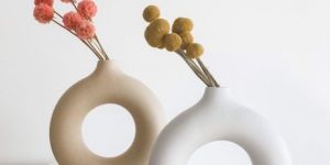 Ceramic Donut Flower Vase