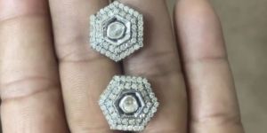 Ladies Roughy Cut Diamonds Earring