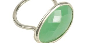 Ladies Chrysoprase Silver Ring