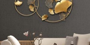 Metal Ring Leaf Wall Art