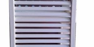 White UPVC Fixed Louver Window