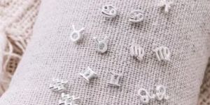 Ladies Zodiac Silver Stud Earring