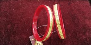 Gold Plated Party Wear Plastic Bangles