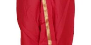 36 Inch Mens Readymade Red Cotton Dhoti