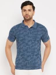 Mens Printed Polo T-Shirt