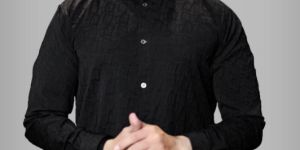 Mens Fancy Cotton Embossed Shirt