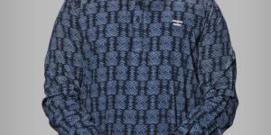 Mens Printed Cotton Kurta Style Shirt