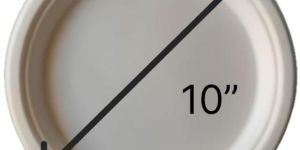 10 Inch Sugarcane Bagasse Plate