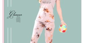 Ladies Cotton Printed Tie Dye Night Suit