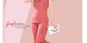 Ladies Plain Cotton Night Suit