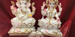 Marble Laxmi Ganesh Statue