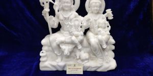 Marble Shiv Parivar Statue