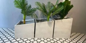 White Decorative Fiber Planter