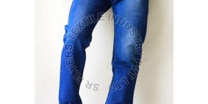 Mens Hard Washed Denim Jeans