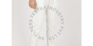 Mens White Full Lycra Jeans