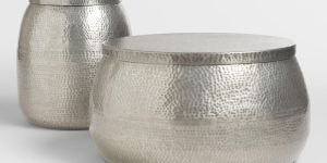 Silver Hammered Center Table