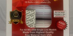 MOTEX IMPORTED 5500 Gun Hand Labels Rolls, White - Redline