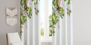 Flower Modern Polyester Curtains