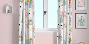 Kids Shiny Polyester Printed Curtains