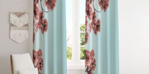 Modern Shiny Digital Printed Curtains