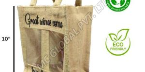 LMC Jute Wine Bag for 2 Bottles