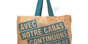 LMC Promotional Burlap Jute Shopping Tote Bags