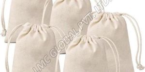 LMC Small Cotton Drawstring Pouch Bag