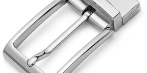 Zinc Silver Reversible Belt Buckle
