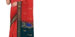 HS001 Ladies Pedana Handloom Saree with Gold Zari Border