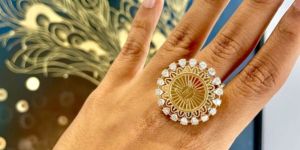 Genuine 2gm 24k Gold Coin 14k Gold Ring