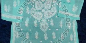 Sky Blue Lucknowi Chikankari Kurti