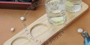 Wooden Water Glass Tray