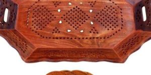 Wooden Tray & Coaster Set