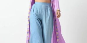 Blue Bliss with Purple Shrug Co-Ord Set