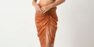 Orange Cut-Out Bodycon Dress