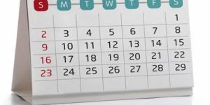 Wooden Table Calendar