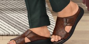 5009 Mens Brown Orthopaedic and Diabetic Slipper