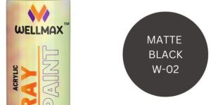 WELLMAX AEROSOL SPRAY PAINT (MATTE BLACK 400ML / 340 GM)