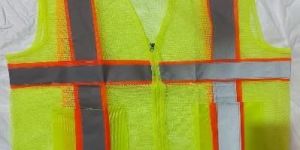 Green Reflective Safety Jacket Net Type