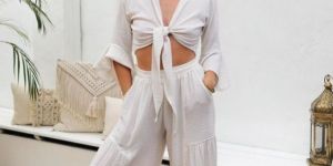 Crop Top Palazzo Set