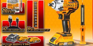 INGCO COSLI23011 20V Cordless Impact Wrench COMBO KIT