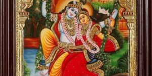 Radha Krishna Tanjore Painting