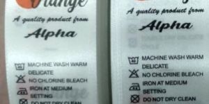 Wash Care Satin Labels
