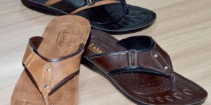 Mens Casual Wear Leather Slippers